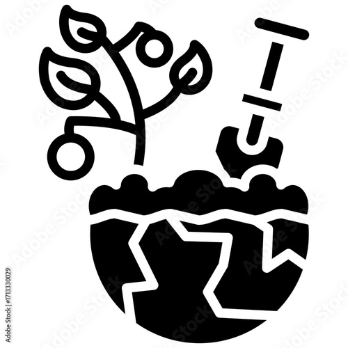 Tree Planting glyph icon
