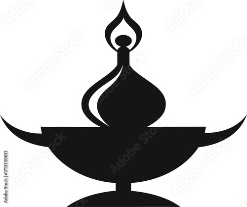 South Indian Kuthuvilakku Oil Lamp Icon