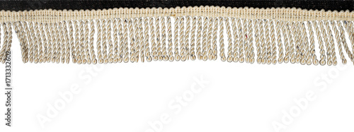 gold fringe border decorative isolated