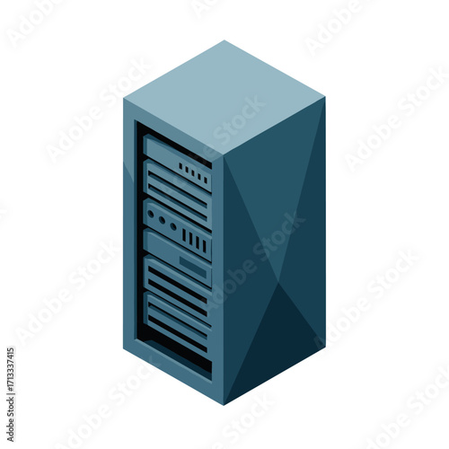 Modern Server Rack for Efficient Data Storage and Management Systems