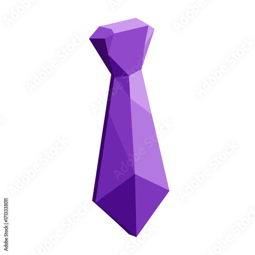 Stylish Purple Tie - Modern Geometric Design - Fashion Accessory for Men and Women - Ideal for Casual and Formal Occasions