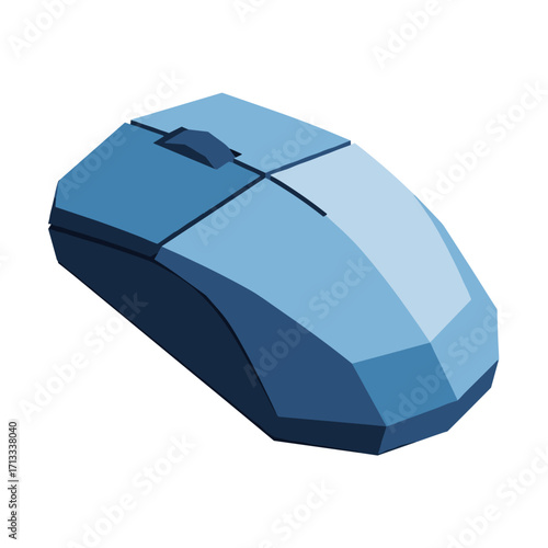 Stylish Blue Computer Mouse for Gaming and Office Use - Ergonomic Design for Enhanced Performance
