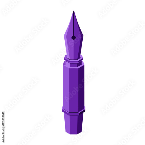 Vibrant Purple Fountain Pen Design - Ideal for Calligraphy, Writing, and Art Enthusiasts
