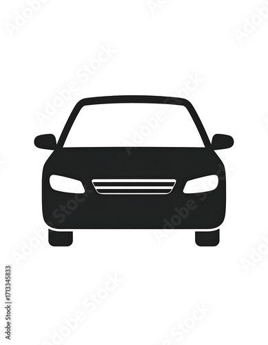 Simple black car icon