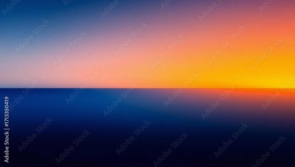 Fototapeta premium Pixelated sunset over the ocean with vibrant orange and blue colors