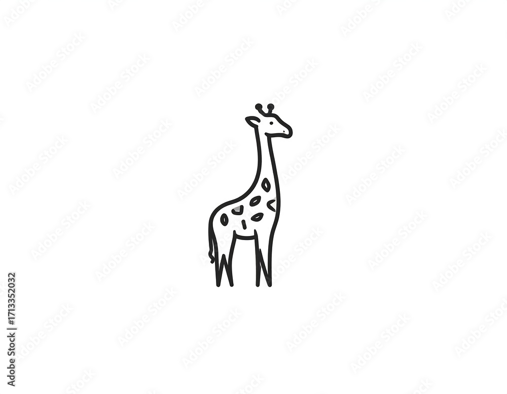 Obraz premium Simple giraffe illustration