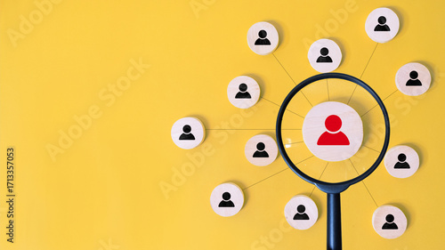 Canvas Print R human resources management concept