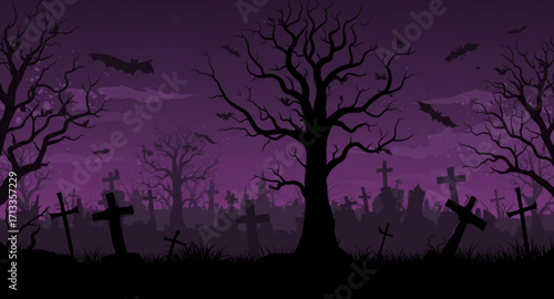 Forest and cemetery background