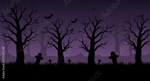 Creepy graveyard background 