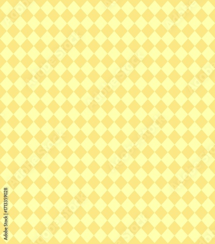 Yellow seamless checkered pattern with diamond shapes, cheerful and warm design.