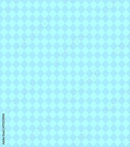 Teal blue seamless checkered diamond pattern, trendy and modern design for textiles and wallpaper.