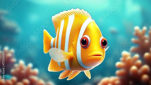 beautiful colorful fish that inhabit the seabed