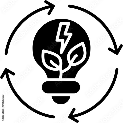 Energy Efficiency glyph icon