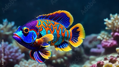 beautiful colorful fish that inhabit the seabed