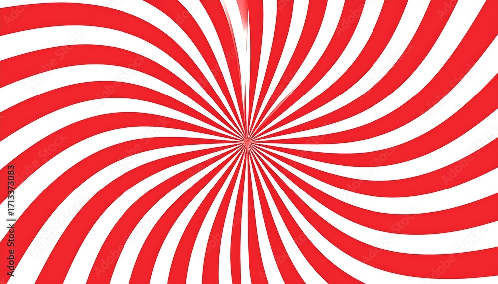 Fototapeta premium Red and white radial pattern