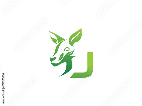 Modern agriculture biotech logo design combining eco-friendly elements with a green leaf and DNA symbol. Abstract emblem representing organic farming, sustainable agriculture, and innovative farm u