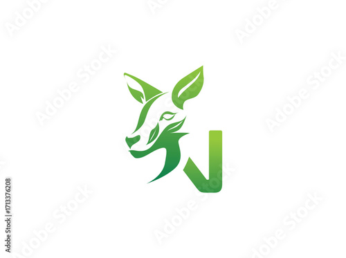 Modern agriculture biotech logo design combining eco-friendly elements with a green leaf and DNA symbol. Abstract emblem representing organic farming, sustainable agriculture, and innovative farm n