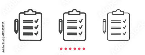 Document icon. Thin line icon vector