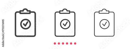 Document icon. Thin line icon vector