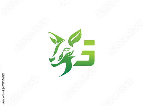 Modern agriculture biotech logo design combining eco-friendly elements with a green leaf and DNA symbol. Abstract emblem representing organic farming, sustainable agriculture, and innovative farm g