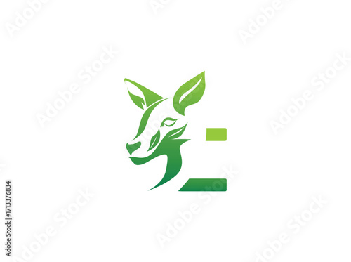 Modern agriculture biotech logo design combining eco-friendly elements with a green leaf and DNA symbol. Abstract emblem representing organic farming, sustainable agriculture, and innovative farm c