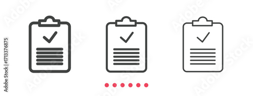 Document icon. Thin line icon vector