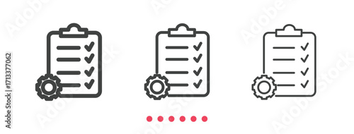 Document icon. Thin line icon vector