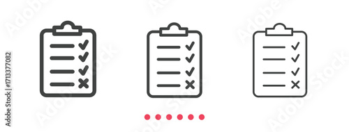 Document icon. Thin line icon vector
