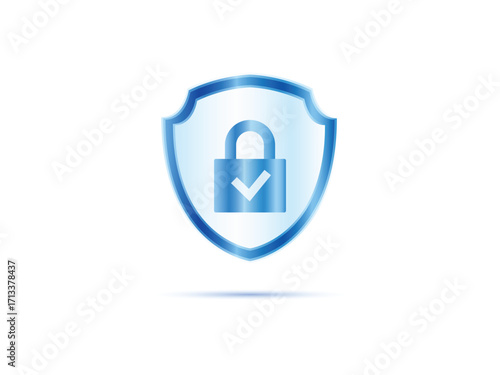 High quality digital SSL security shield icon vector for online data protection, encryption, firewall, antivirus, internet privacy and secure transaction designs