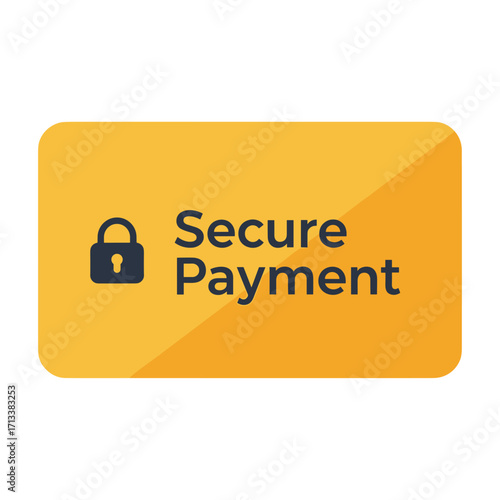 Secure Payment button with padlock icon for online transactions and data protection
