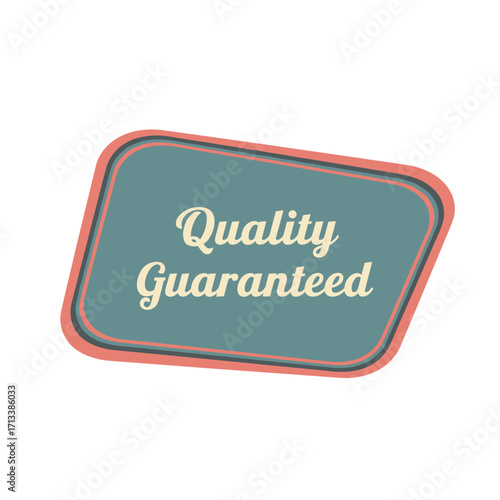 Retro Style Quality Guaranteed Badge Label Sticker Design Element