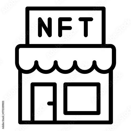 nft shop icon line