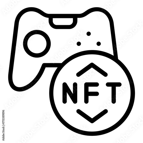 video game nft icon line