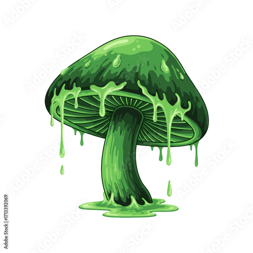 creepy mushroom, green mushroom, spooky mushroom, toxic mushroom, halloween mushroom, scary fungus, melting mushroom, dripping mushroom, poisonous mushroom, horror mushroom, fantasy mushroom, haunted 