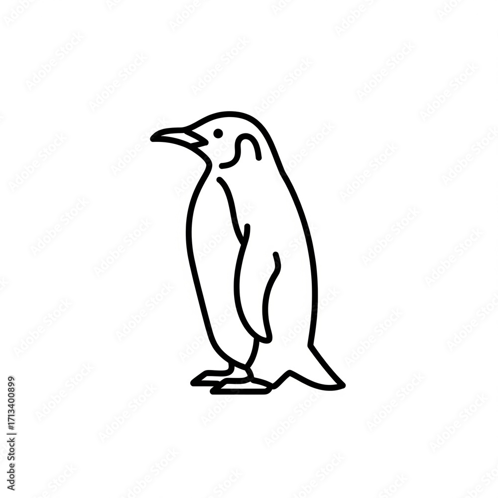 Obraz premium penguin on a white background