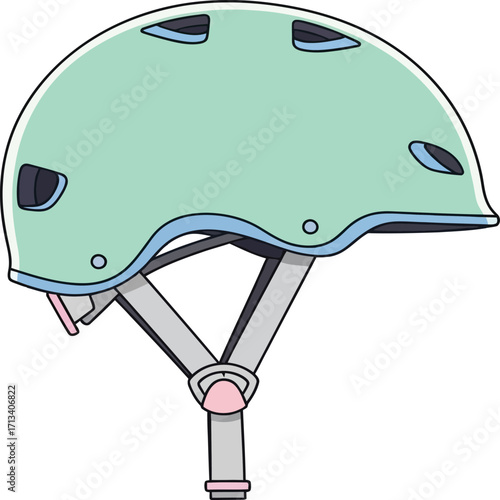 Stylish Helmet: A vibrant, sleek helmet, embodying the spirit of adventure and safety, meticulously designed for active lifestyle pursuits. 