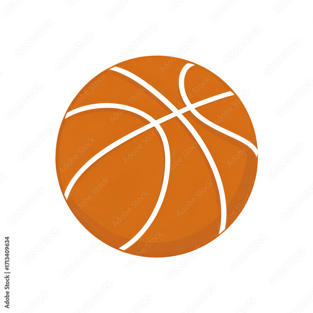 Fototapeta premium A vibrant orange basketball with detailed white lines, perfect for showcasing sports equipment and athleticism.