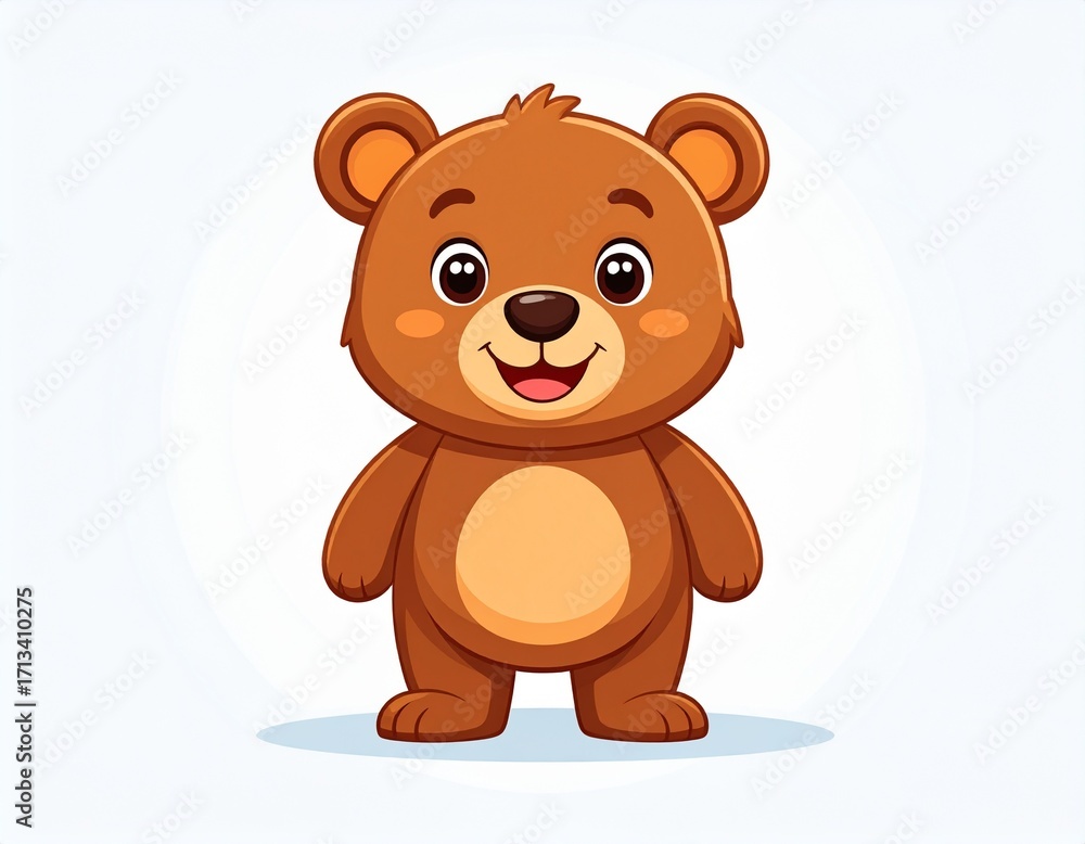 Fototapeta premium A simple bear mascot character