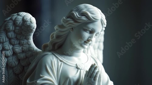 Angel statue, prayerful pose