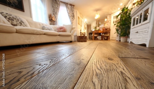 Cozy living room, hardwood floors