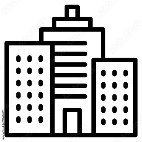 skycraper, office, building icon