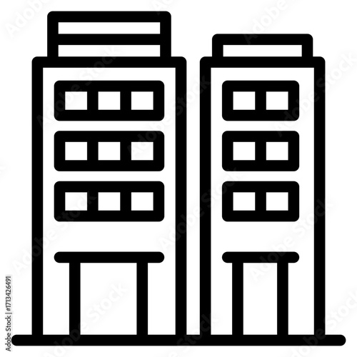 skycraper, office, building icon