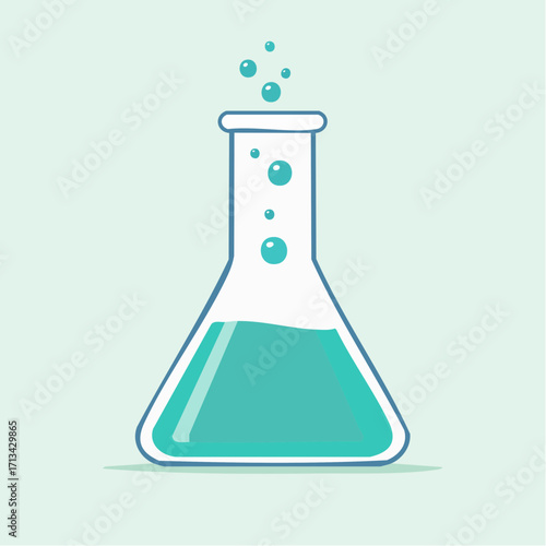 Erlenmeyer Flask A Minimalist Science Illustration