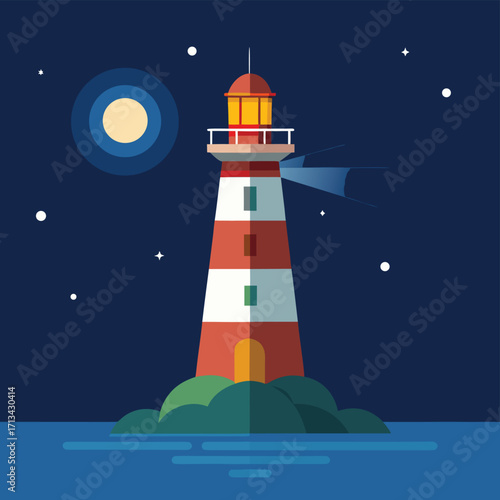 lighthouse in the night