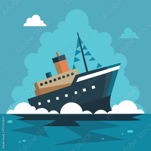ship in the sea