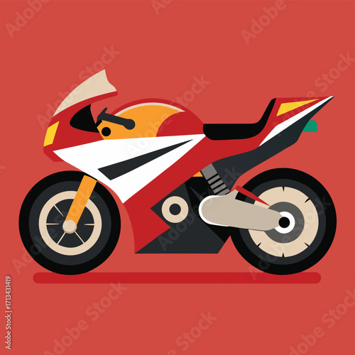 motorcycle on a white background