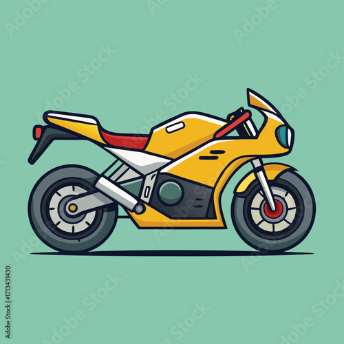 motorcycle on a white background