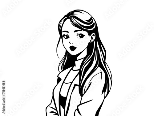 girl with long hair