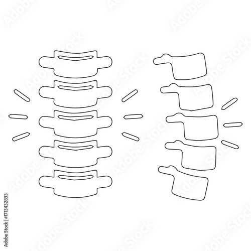 Spinal Pain Outline Icon