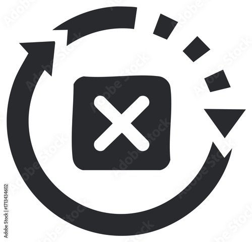 Retry Failure Symbol with Circular Arrow Refresh Retry process